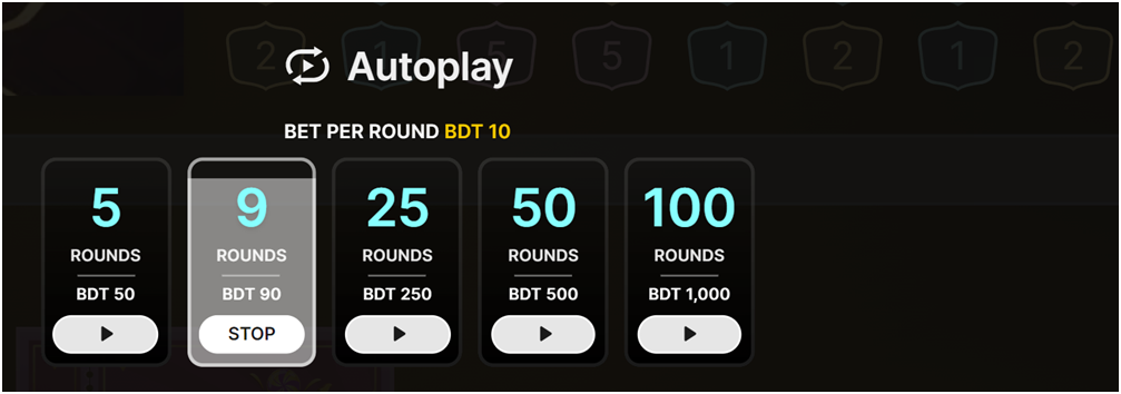 number of autoplay rounds